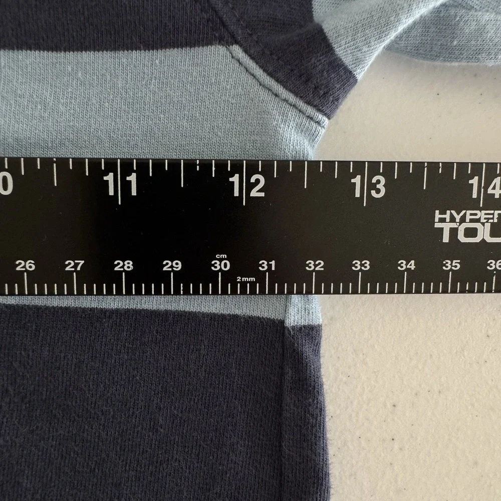 Polo Ralph Lauren Striped Rugby Polo Longsleeve Blue Youth size ? 15.5